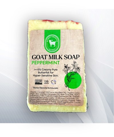 Peppermint Goat Milk Soap - Honey Sweetie Acres